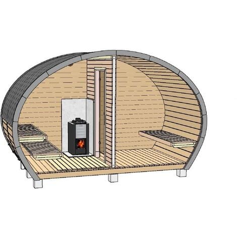 Finntherm Sauna Hobbit Xs Gartensauna Sitzb Nke Aus Holz Sauna Mit Mm Wandst Rke Au Ensauna