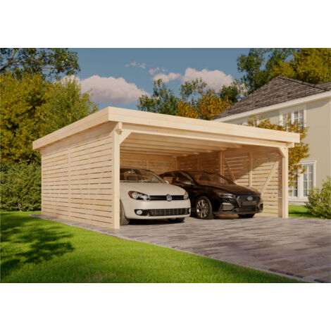 Alpholz Doppelcarport Olaf Exklusiv Carport aus Holz, Unterstand , Überdachung mit Montagematerial