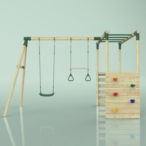 OutdoorToys Klettergerüst aus Holz Outdoor Schaukelgerüst mit