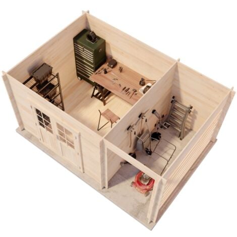 Alpholz Pultdach Gartenhaus Modell Maria28 Compact Gartenhaus aus Holz