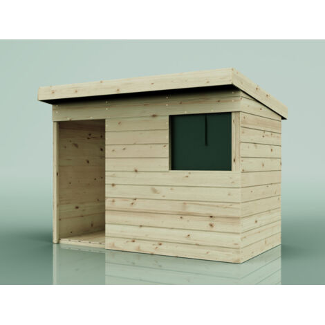PolarPlay Spielhaus Sonnenfinsternis Kinderspielhaus aus Holz in Grün, Kinderhaus Holzhaus Kinder