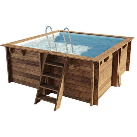 Gre Pools Gartenpool Mallorca Pool aus Holz in Braun,