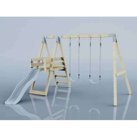 PolarPlay Schaukel Möwe aus Holz in Blau