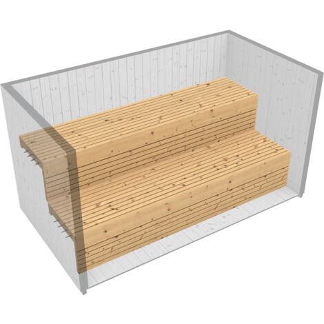 FinnTherm Saunahaus Tarmo Gartensauna 2 Sitzbänke aus Holz, Sauna , Außensauna mit Montagematerial