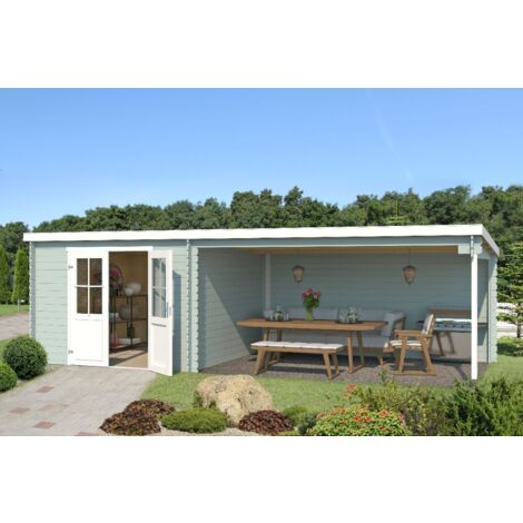 Lasita Maja Gartenhaus St. Louis Gartenhaus aus Holz in Grau, Holzhaus