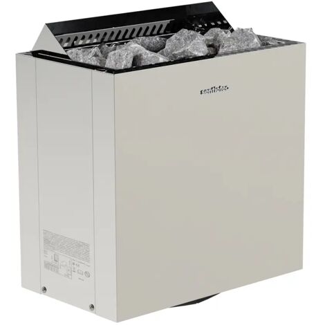 FinnTherm Komplett-Elektro-Saunaofen-Set: Viking 9,0 kW aus Metall in Silber Silber
