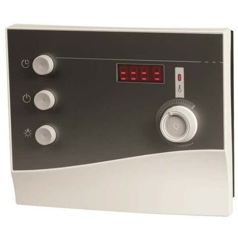 FinnTherm Komplett-Elektro-Saunaofen-Set: Viking 9,0 kW aus Metall in Silber