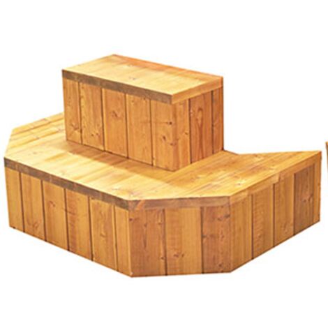 FINNTHERM Badefass Kopenhagen aus Thermoholz, Badebottich, Hot Tub mit Holzofen, Whirlpool, Schwimmbecken, Jacuzzi outdoor, beheizbar, 180 x 180 cm