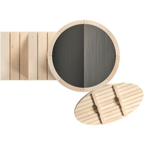 FinnTherm Cold Tub aus Holz mit 19 mm Wandstärke Naturbelassen