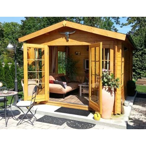 Alpholz Gartenhaus Kim40 Gartenhaus aus Holz, Holzhaus mit 40 mm