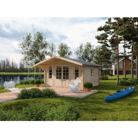 Polhus Gartenhaus Yxlan aus MassivHolz, Gerätehaus modern mit Fußboden