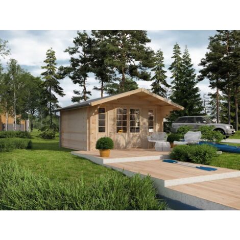 Polhus Gartenhaus Yxlan aus MassivHolz, Gerätehaus modern mit Fußboden