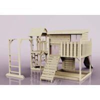 Polarplay Spielturm Lars aus Holz in RosaKinderschaukel