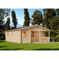 Alpholz Gartenund Freizeithaus Almeria Blockhaus aus Holz, Holzhaus