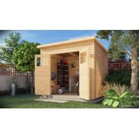 Alpholz Gerätehaus Mollie Gerätehaus aus Holz, Geräteschrank mit 14 mm Wandstärke, Gartenhaus mit Montagematerial