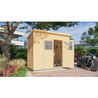 Alpholz Gerätehaus Alster Gerätehaus aus Holz, Geräteschrank mit 19 mm Wandstärke, Gartenhaus mit Montagematerial