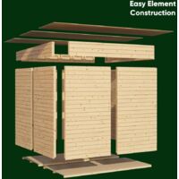 Alpholz Gerätehaus Alster Gerätehaus aus Holz, Geräteschrank mit 19 mm Wandstärke, Gartenhaus mit Montagematerial