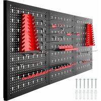 COSTWAY Pannello Forato Portautensili Parete per Attrezzi, Kit per  Conservazione degli Attrezzi con 3 Pannelli Forati