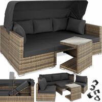 Rattan Lounge mit Aluminiumgestell San Marino - Gartenlounge