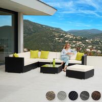 Rattan Lounge mit Aluminiumgestell Marbella - Gartenlounge, Terrassenmöbel, Rattan Lounge - natur