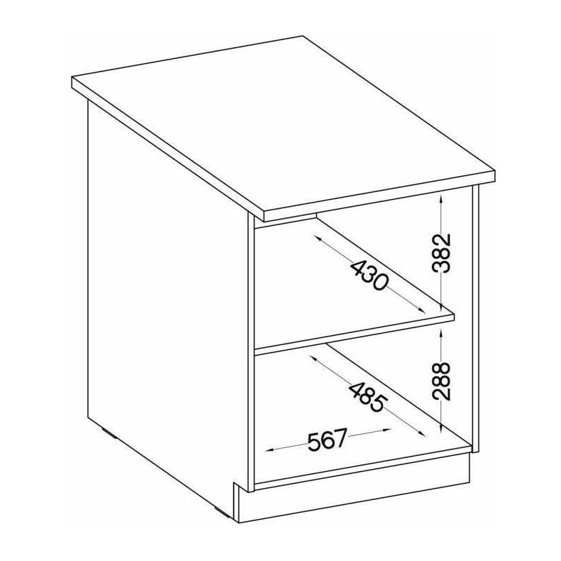 Mobile contenitore 81x87h cm con due ante in legno rovere sonoma - Alsen