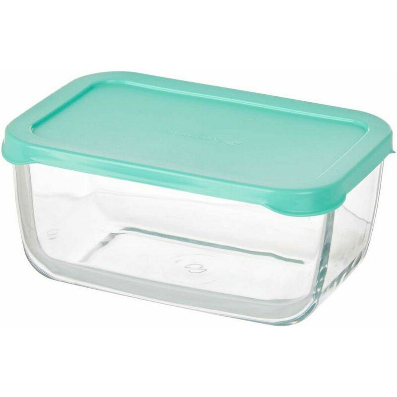 Porta pranzo Snow 790 ml Verde Trasparente Vetro Polietilene (12 Unità)