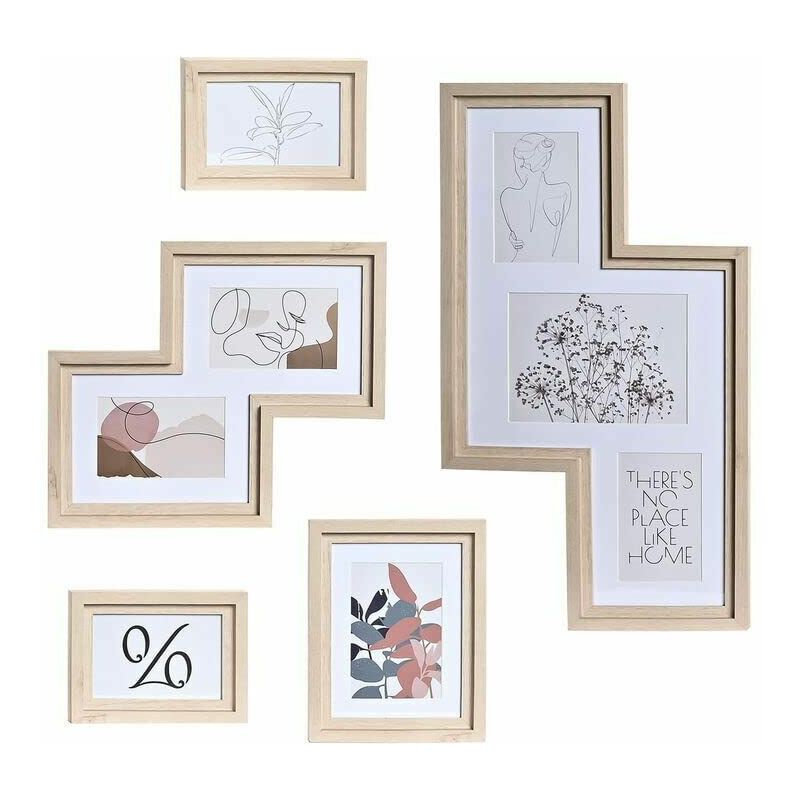 Quadro Portafoto con Mollette DKD Home Decor Legno MDF (40 x 3 x 25 cm)