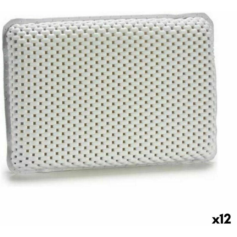 Cuscino Vasca Antiscivolo Bianco 100 % PVC 20 x 6 x 29 cm (12 Unità)