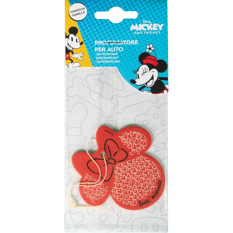 Profumatore Deodorante Auto Minnie Mouse Vaniglia Topolina Rosso