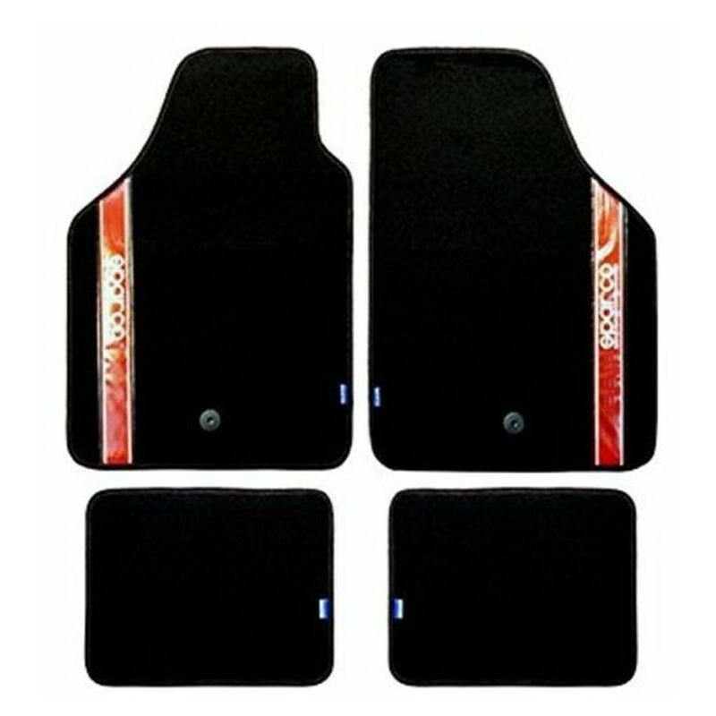 Set di Tappetini per Auto Sparco Strada 2012 B Universale Nero/Rosso (4 pcs) Sparco