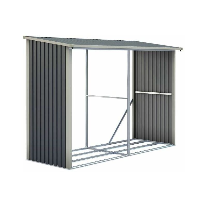 Legnaia Esterno Gardiun Wood Shed I 143x70x145cm Acciaio Zincato con  Tettoia Impermeabile, Telo Protettivo e Supporto Inferiore