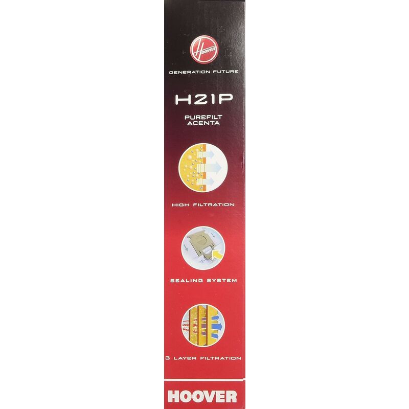 Confezione 5 sacchetti ricambio Hoover H21P per Acenta Purefilt