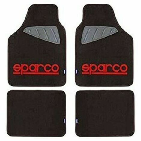 Set di Tappetini per Auto Sparco SPC1913RS Universale Nero/Rosso (4 pcs)