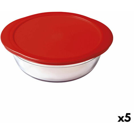 Porta Pranzo Rotondo con Coperchio Ô Cuisine Cook & Store Rosso 350 ml 15 x  15