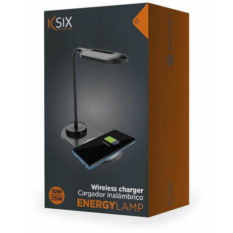 Lampada LED con Caricabatterie Senza Fili per Smartphone KSIX 5W-10WKsix