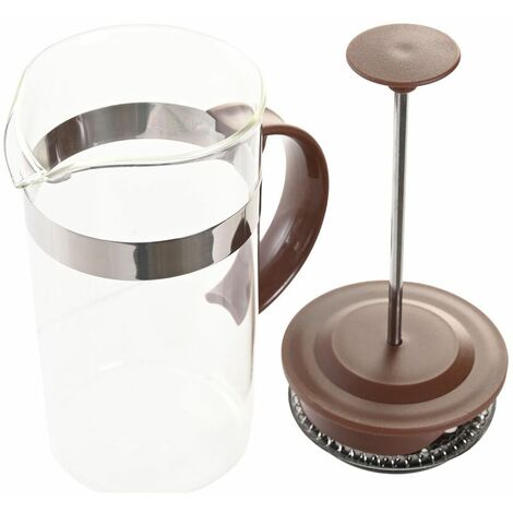 Caffettiera a Stantuffo DKD Home Decor Marrone Trasparente Acciaio  inossidabile Vetro Borosilicato 350 ml 16 x 9 x 18,5 cm