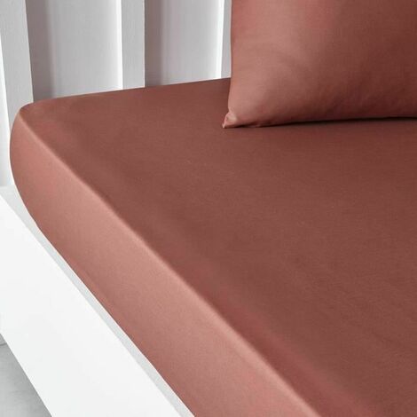 Lenzuolo con angoli aderenti Naturals Rosa - Letto da 160 (160 x 190/200  cm)