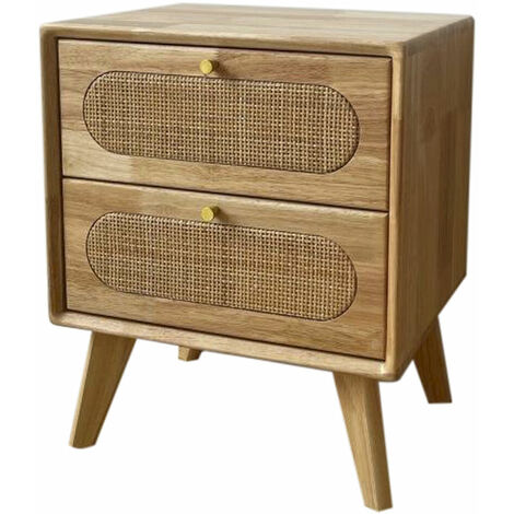 Comodino DKD Home Decor Naturale Metallo Caucciù 40 x 30 x 48 cm