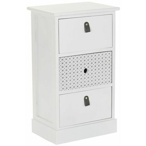 Cassettiera DKD Home Decor Bianco Bambù Legno di paulownia 42 x 32