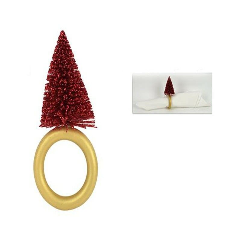 Portatovaglioli A Forma Di Albero Di Natale In Metallo Verde - Decorazione Natalizia Per Tavolo, 15x15x5 Cm - Distributore Tovaglioli Per Casa E Festività