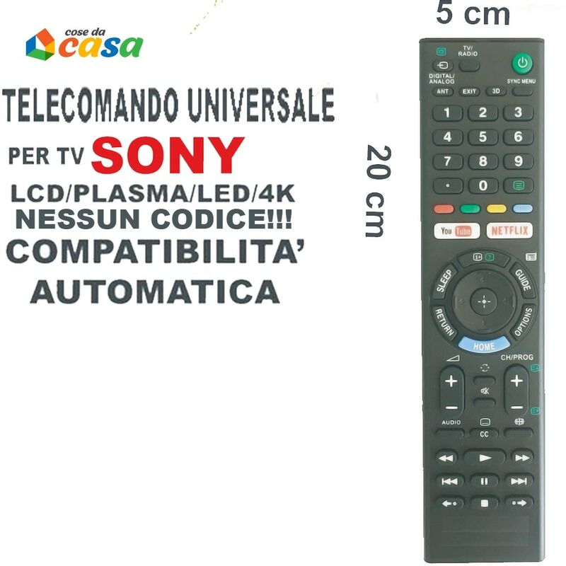 Telecomando universale compatibile con Toshiba per tv televisore plasma lcd  4k autoconnect senza nessun codice