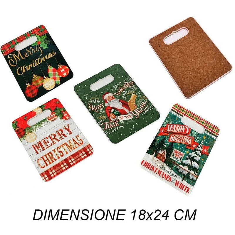 2 Sottopentola tagliere decorazioni natalizie idea regalo addobbi casa  cucina merry christmas idea regalo 18X24cm