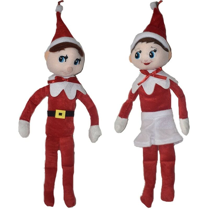 Bambola Elfo Di Natale Con Pantaloni Rosa – 10 Cm, Con Arti Mobili E Vestiti Rimovibili, Per Decorazioni E Calze