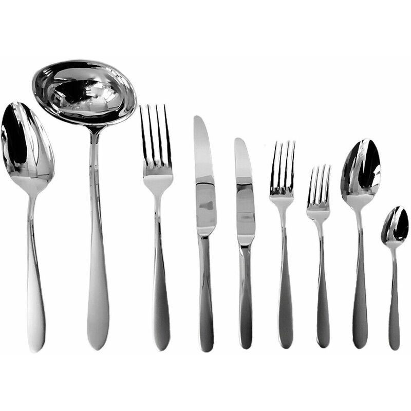 Set Posate Lagostina Luisa Per 6 Persone – 24 Pezzi In Acciaio Inox 18/10, Lucido
