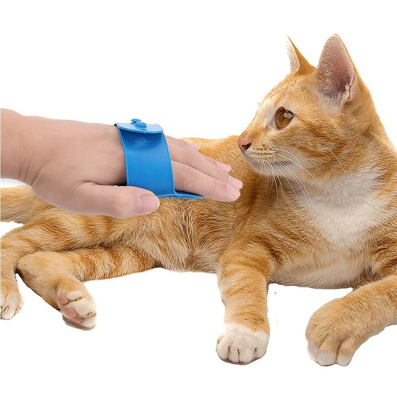 Spazzola Per Gatti Autopulente - 2 Pezzi Con Guanto E Cinghie Regolabili - Foto 5