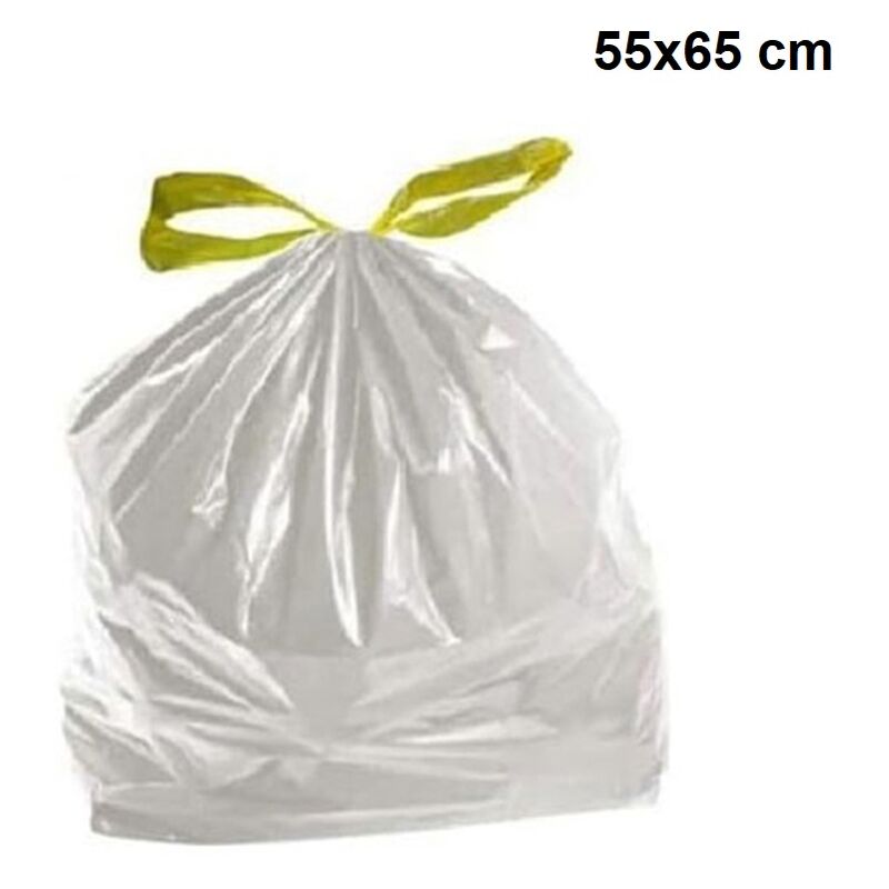 150 Sacchi 55x65 per la raccolta spazzatura immondizia da pattumiera  sacchetti antigoccia trasparenti con manici cm 55x65