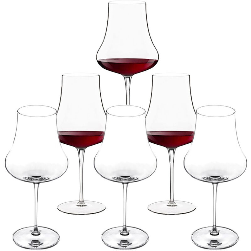 Set 4 Bicchieri Vino Rosso in Cristallo Style