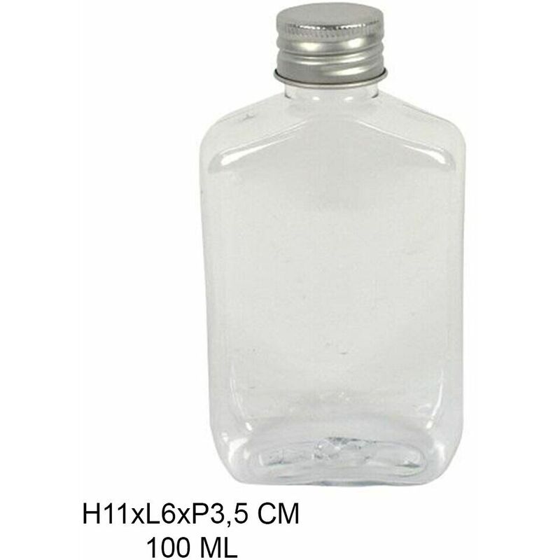 Bottiglia in plastica fialetta da 100 ml piccola per liquore boccetta  cosmetici - PEZZI: 12 PEZZI