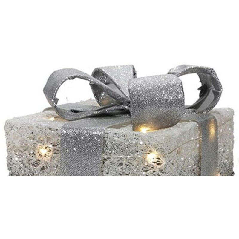 Arespark Set Di 3 Luci Scatola Regalo Natalizie, 50 LED Regalo Luminosi Natale Con 8 Modalità Luminose, IP44 Illuminate Per Albero Di Natale, Vetrina, Finestre, Giardino, Decorazioni Natalizie - Foto 5
