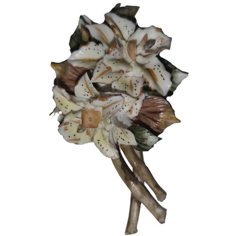Oggetti da Bomboniera fiore in porcellana per  matrimonio cresima comunione segnaposto  o da applicazione particolari (1/5)